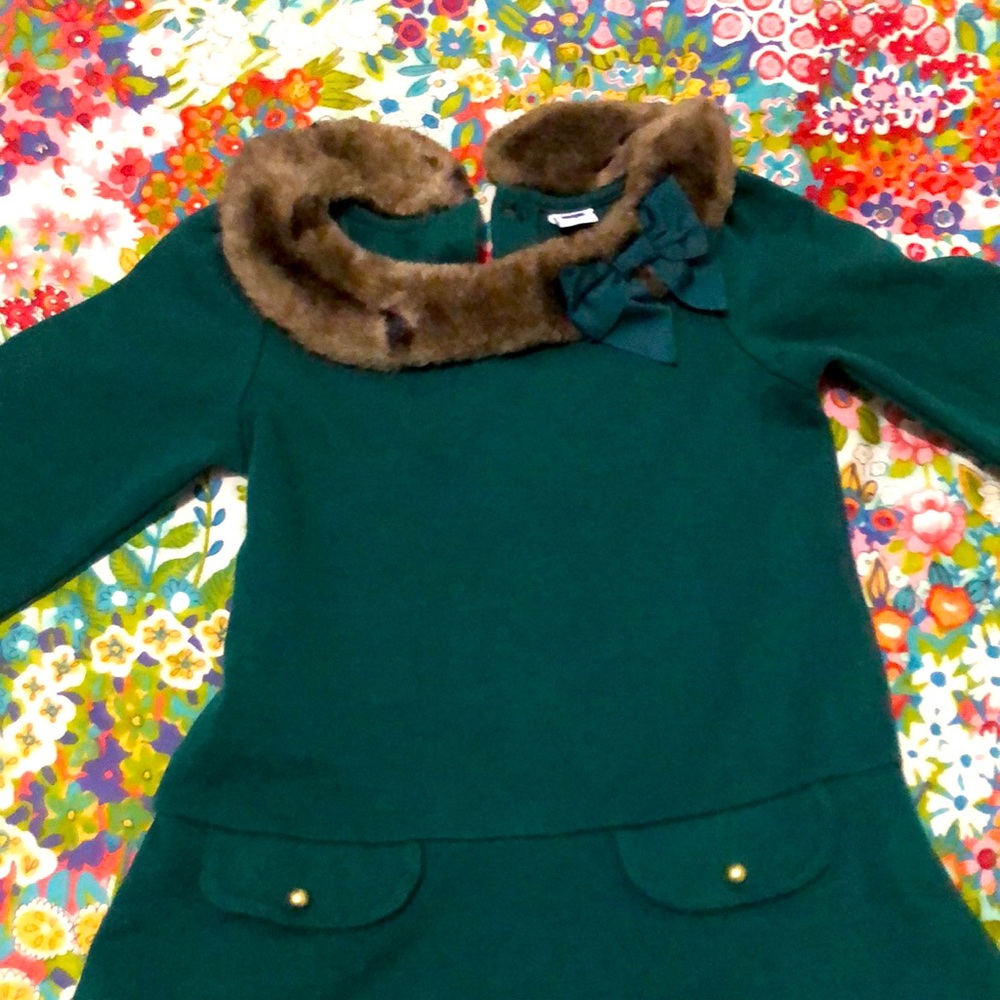 Janie and jack green Christmas dress